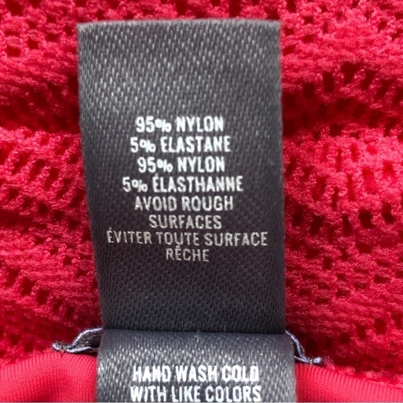 NEW - AERIE - Barbiecore Pink Coral Crocheted Bikini Bottoms - Size Large - Picture 7 of 8